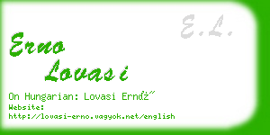 erno lovasi business card